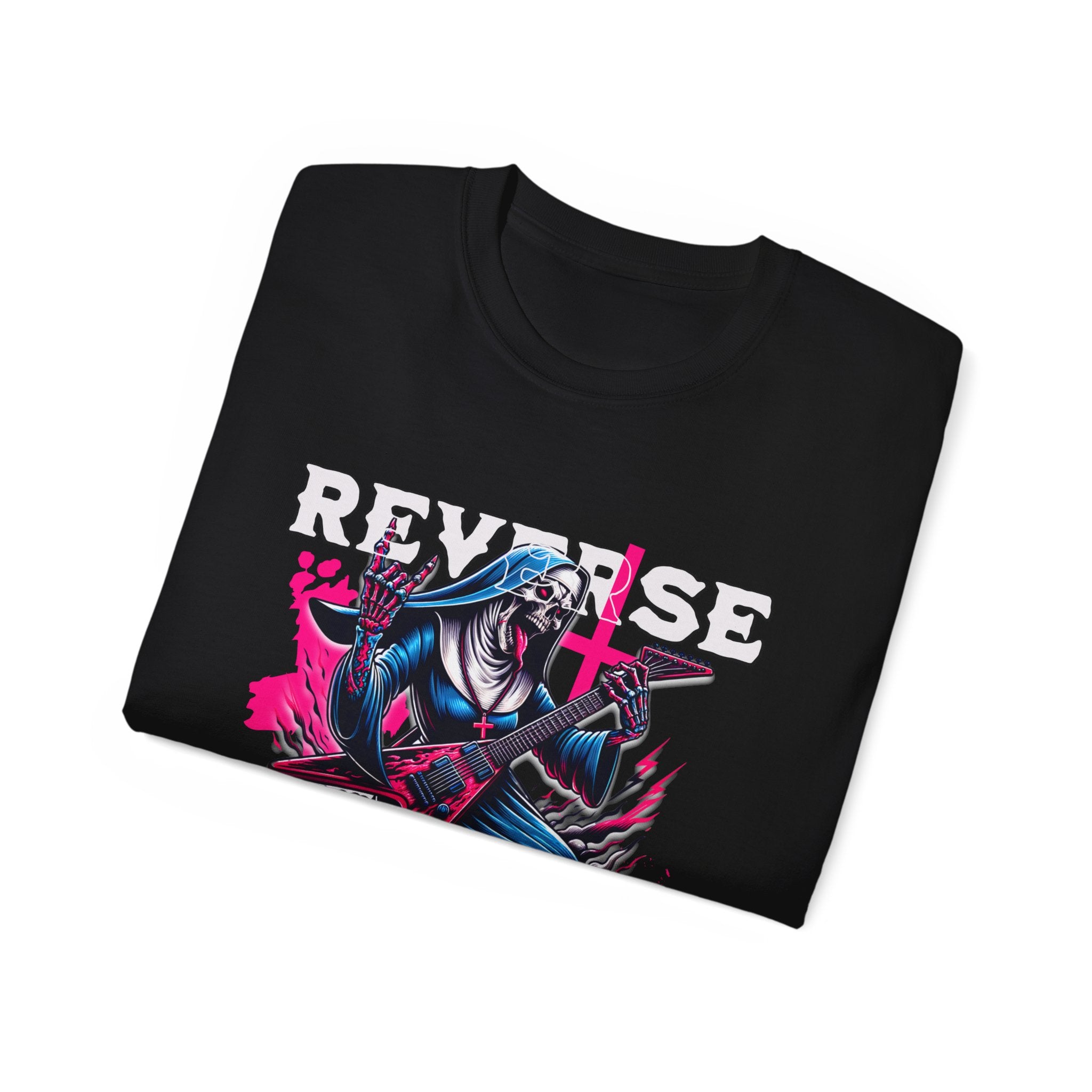 Reverse Exorcism - Unisex Cotton Tee (Front) - Damned Threads
